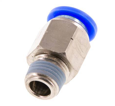 3/8'' x 1/4'' NPT Push-in Fitting with Male Threads Brass/PBT NBR [2 Pieces]