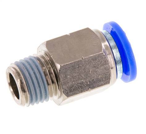 3/8'' x 1/4'' NPT Push-in Fitting with Male Threads Brass/PBT NBR [2 Pieces]