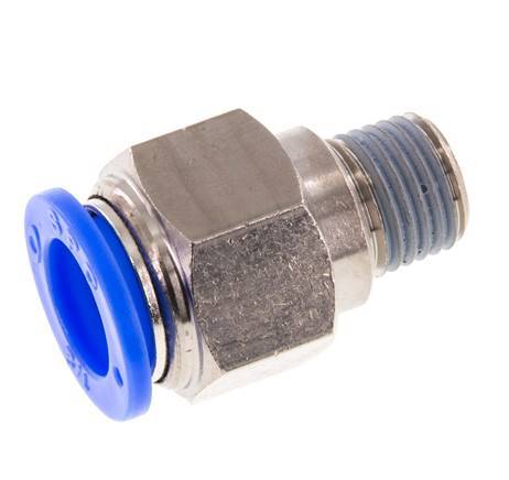 1/2'' x 1/4'' NPT Steckverschraubung mit Außengewinde Messing/PBT NBR [2 Stück]