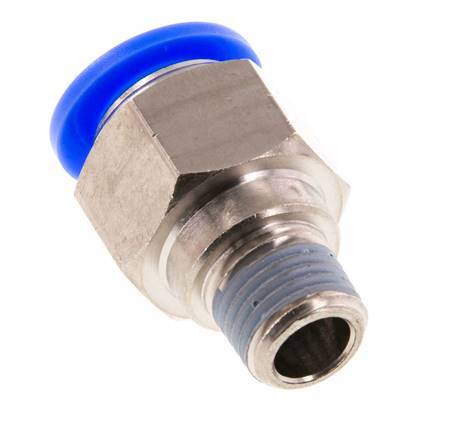 1/2'' x 1/4'' NPT Steckverschraubung mit Außengewinde Messing/PBT NBR [2 Stück]