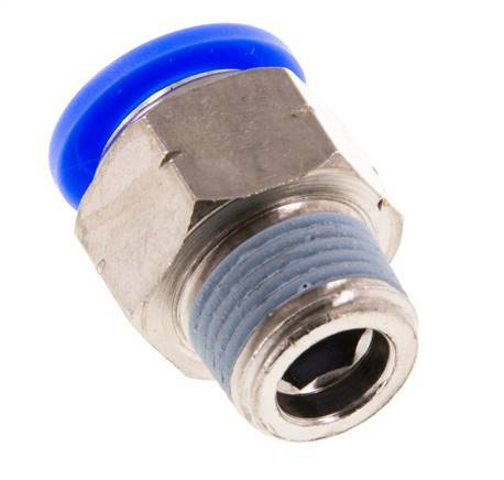 1/2'' x 3/8'' NPT Steckverschraubung mit Außengewinde Messing/PBT NBR [2 Stück]