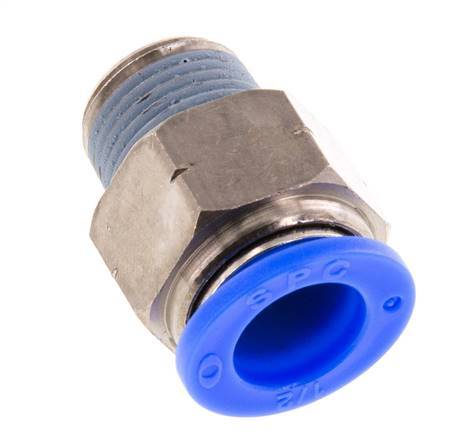 1/2'' x 3/8'' NPT Push-in Fitting with Male Threads Brass/PBT NBR [2 Pieces]