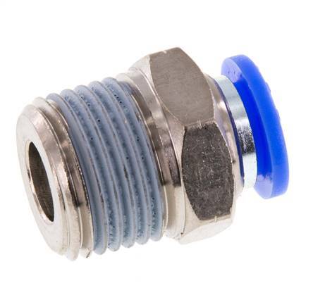 3/8'' x 1/2'' NPT-Steckverschraubung mit Außengewinde Messing/PBT NBR [2 Stück]
