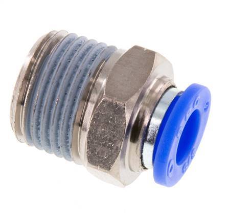 3/8'' x 1/2'' NPT-Steckverschraubung mit Außengewinde Messing/PBT NBR [2 Stück]