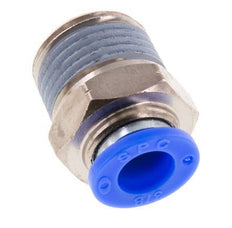 3/8'' x 1/2'' NPT-Steckverschraubung mit Außengewinde Messing/PBT NBR [2 Stück]