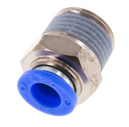 3/8'' x 1/2'' NPT-Steckverschraubung mit Außengewinde Messing/PBT NBR [2 Stück]