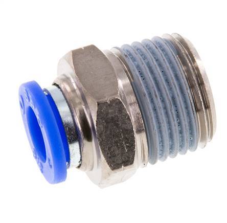 3/8'' x 1/2'' NPT-Steckverschraubung mit Außengewinde Messing/PBT NBR [2 Stück]