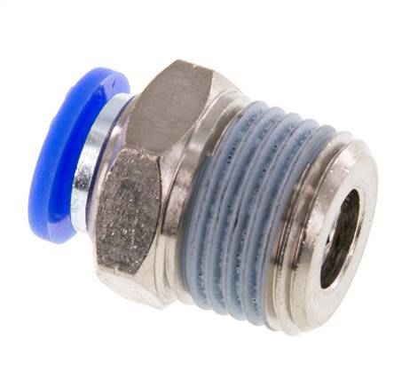 3/8'' x 1/2'' NPT-Steckverschraubung mit Außengewinde Messing/PBT NBR [2 Stück]