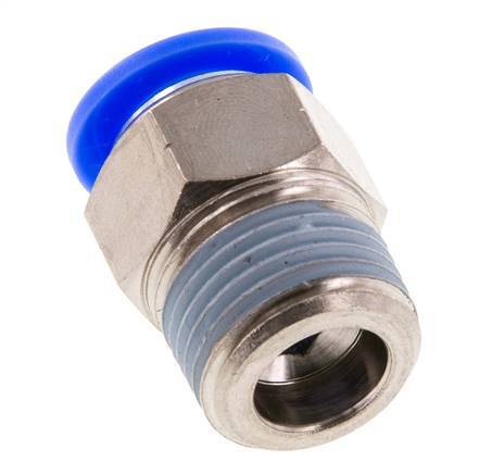 1/2'' x 1/2'' NPT Push-in Fitting with Male Threads Brass/PBT NBR [2 Pieces]