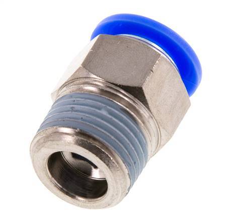 1/2'' x 1/2'' NPT Push-in Fitting with Male Threads Brass/PBT NBR [2 Pieces]