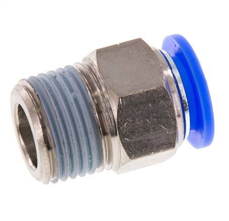 1/2'' x 1/2'' NPT-Steckverschraubung mit Außengewinde Messing/PBT NBR [2 Stück]