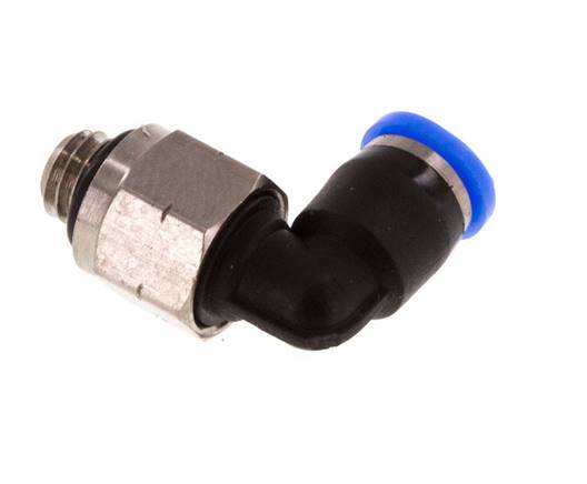 1/8'' x UNF 10-32 90deg Ellbogen Steckfitting Messing/PBT NBR drehbar [2 Stück]