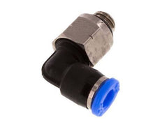 1/8'' x UNF 10-32 90deg Ellbogen Steckfitting Messing/PBT NBR drehbar [2 Stück]