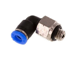 1/8'' x UNF 10-32 90deg Elbow Push-in Fitting Brass/PBT NBR Rotatable [2 Pieces]