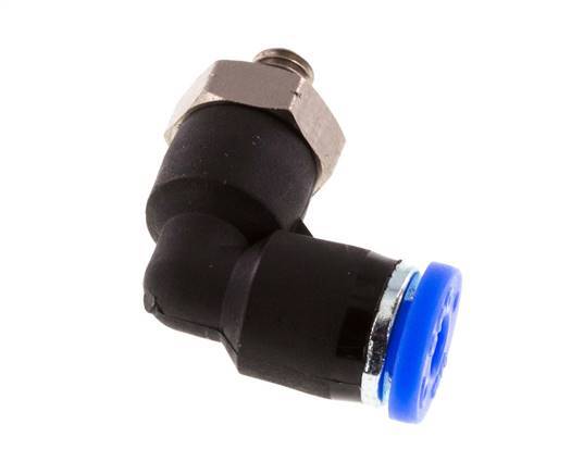 5/32'' x UNF 10-32 90-Grad-Winkel-Steckverschraubung Messing/PBT NBR drehbar [2 Stück]