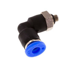 3/16'' x UNF 10-32 90deg Ellbogen Steckfitting Messing/PBT NBR drehbar [2 Stück]