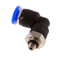 3/16'' x UNF 10-32 90deg Ellbogen Steckfitting Messing/PBT NBR drehbar [2 Stück]