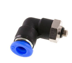 1/4'' x UNF 10-32 90deg Winkel-Steckverschraubung Messing/PBT NBR drehbar [2 Stück]