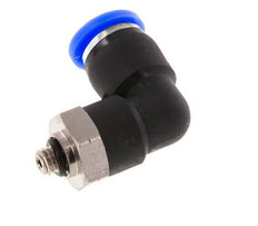 1/4'' x UNF 10-32 90deg Winkel-Steckverschraubung Messing/PBT NBR drehbar [2 Stück]