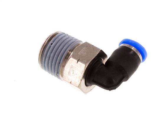 1/8'' x 1/8'' NPT 90deg Steckverschraubung mit Außengewinde Messing/PBT NBR drehbar [2 Stück]
