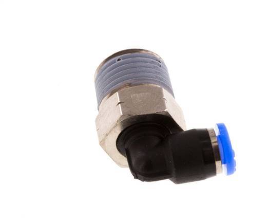 1/8'' x 1/8'' NPT 90deg Steckverschraubung mit Außengewinde Messing/PBT NBR drehbar [2 Stück]