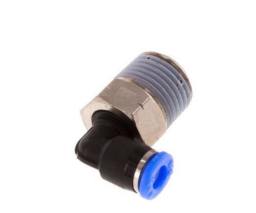 1/8'' x 1/8'' NPT 90deg Steckverschraubung mit Außengewinde Messing/PBT NBR drehbar [2 Stück]