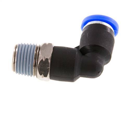 5/32'' x 1/8'' NPT 90-Grad-Steckverschraubung mit Außengewinde Messing/PBT NBR drehbar [2 Stück]