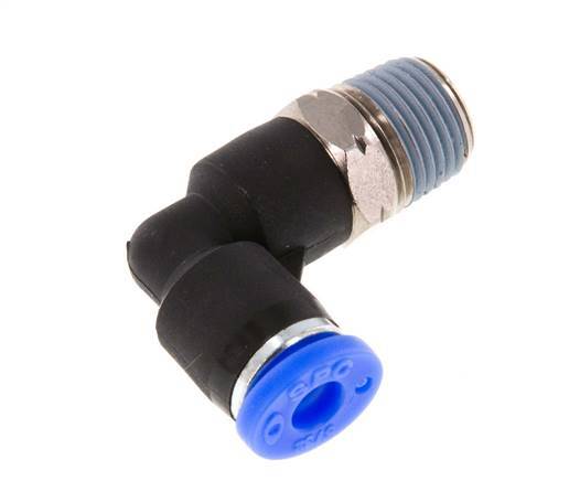 5/32'' x 1/8'' NPT 90-Grad-Steckverschraubung mit Außengewinde Messing/PBT NBR drehbar [2 Stück]