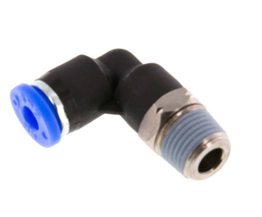 5/32'' x 1/8'' NPT 90-Grad-Steckverschraubung mit Außengewinde Messing/PBT NBR drehbar [2 Stück]