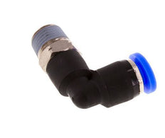 3/16'' x 1/8'' NPT 90-Grad-Steckverschraubung mit Außengewinde Messing/PBT NBR drehbar [2 Stück]