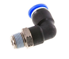 1/4'' x 1/8'' NPT 90-Grad-Winkel-Steckverschraubung mit Außengewinde Messing/PBT NBR drehbar [2 Stück]