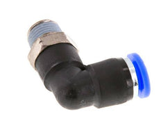 1/4'' x 1/8'' NPT 90-Grad-Winkel-Steckverschraubung mit Außengewinde Messing/PBT NBR drehbar [2 Stück]