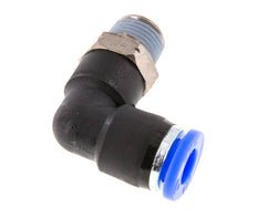 1/4'' x 1/8'' NPT 90-Grad-Winkel-Steckverschraubung mit Außengewinde Messing/PBT NBR drehbar [2 Stück]