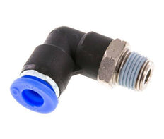 1/4'' x 1/8'' NPT 90-Grad-Winkel-Steckverschraubung mit Außengewinde Messing/PBT NBR drehbar [2 Stück]