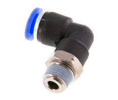 1/4'' x 1/8'' NPT 90-Grad-Winkel-Steckverschraubung mit Außengewinde Messing/PBT NBR drehbar [2 Stück]