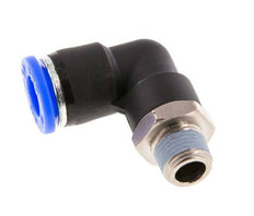 5/16'' x 1/8'' NPT 90-Grad-Steckverschraubung mit Außengewinde Messing/PBT NBR drehbar [2 Stück]