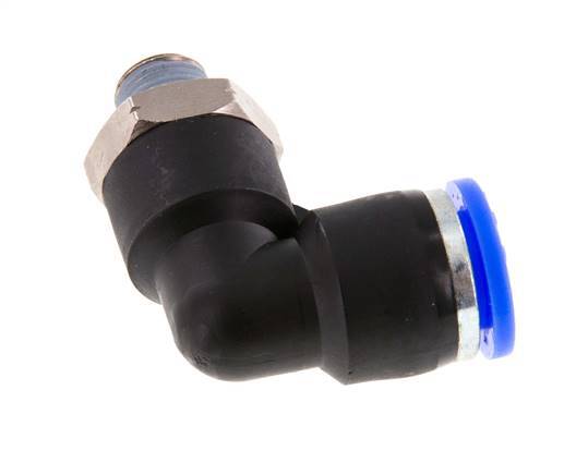 3/8'' x 1/8'' NPT 90-Grad-Steckverschraubung mit Außengewinde Messing/PBT NBR drehbar [2 Stück]
