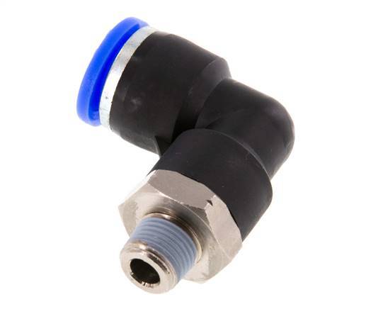 3/8'' x 1/8'' NPT 90-Grad-Steckverschraubung mit Außengewinde Messing/PBT NBR drehbar [2 Stück]