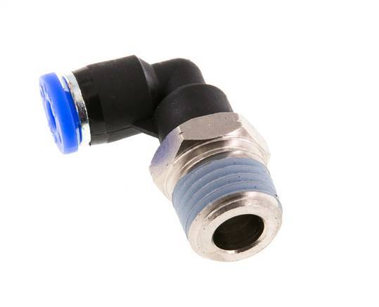 5/32'' x 1/4'' NPT 90deg Steckverschraubung mit Außengewinde Messing/PBT NBR drehbar [2 Stück]