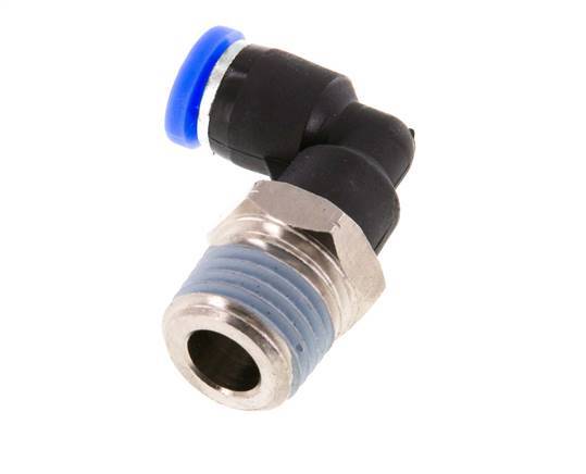 5/32'' x 1/4'' NPT 90deg Steckverschraubung mit Außengewinde Messing/PBT NBR drehbar [2 Stück]