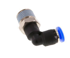 3/16'' x 1/4'' NPT 90 Grad Einsteckverschraubung mit Außengewinde Messing/PBT NBR drehbar [2 Stück]