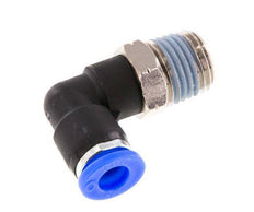 1/4'' x 1/4'' NPT 90-Grad-Winkel-Steckverschraubung mit Außengewinde Messing/PBT NBR drehbar [2 Stück]