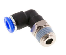 1/4'' x 1/4'' NPT 90-Grad-Winkel-Steckverschraubung mit Außengewinde Messing/PBT NBR drehbar [2 Stück]