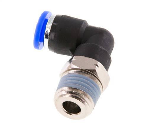1/4'' x 1/4'' NPT 90deg Elbow Push-in Fitting with Male Threads Brass/PBT NBR Rotatable [2 Pieces]