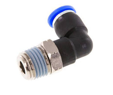 1/4'' x 1/4'' NPT 90-Grad-Winkel-Steckverschraubung mit Außengewinde Messing/PBT NBR drehbar [2 Stück]