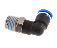 1/4'' x 1/4'' NPT 90-Grad-Winkel-Steckverschraubung mit Außengewinde Messing/PBT NBR drehbar [2 Stück]