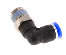1/4'' x 1/4'' NPT 90-Grad-Winkel-Steckverschraubung mit Außengewinde Messing/PBT NBR drehbar [2 Stück]
