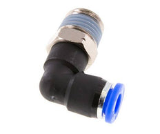 1/4'' x 1/4'' NPT 90-Grad-Winkel-Steckverschraubung mit Außengewinde Messing/PBT NBR drehbar [2 Stück]