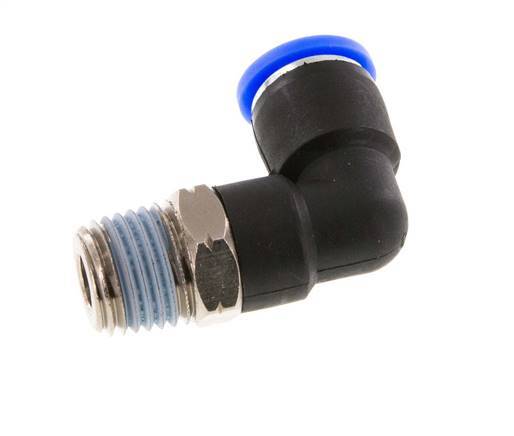 5/16'' x 1/4'' NPT 90 Grad Einsteckverschraubung mit Außengewinde Messing/PBT NBR drehbar [2 Stück]