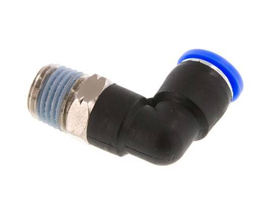 5/16'' x 1/4'' NPT 90 Grad Einsteckverschraubung mit Außengewinde Messing/PBT NBR drehbar [2 Stück]